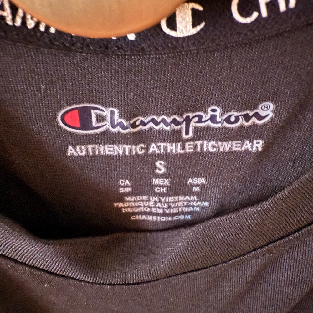 Champion Black Authentic Athleticwear Tee